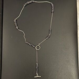 VINTAGE MIGNON FAGET Silver Toggle Necklace with Tanzanite Accents
RARE